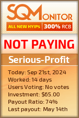 Serious-Profit HYIP Status Button