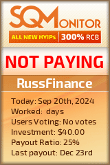 RussFinance HYIP Status Button