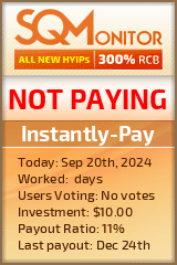 Instantly-Pay HYIP Status Button