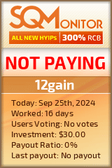 12gain HYIP Status Button