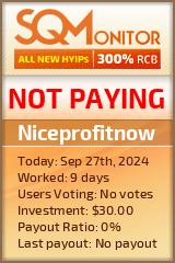 Niceprofitnow HYIP Status Button