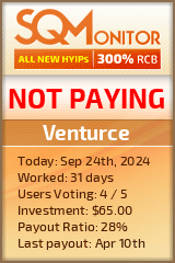 Venturce HYIP Status Button