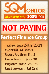 Perfect Finance Group HYIP Status Button