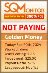 Golden Money HYIP Status Button