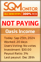 Oasis Income HYIP Status Button