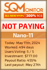 Nano-11 HYIP Status Button