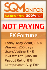 FX Fortune HYIP Status Button