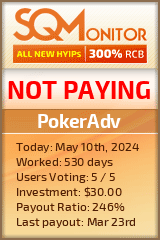PokerAdv HYIP Status Button