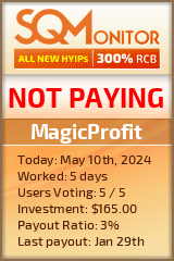 MagicProfit HYIP Status Button