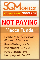 Mecca Funds HYIP Status Button