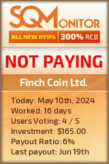 Finch Coin Ltd. HYIP Status Button