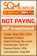 AEP Investment HYIP Status Button