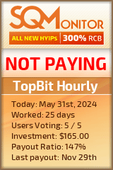 TopBit Hourly HYIP Status Button