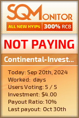 Continental-Investment HYIP Status Button