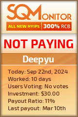 Deepyu HYIP Status Button