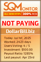 DollarBill.biz HYIP Status Button