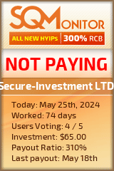 Secure-Investment LTD HYIP Status Button