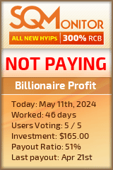 Billionaire Profit HYIP Status Button