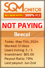 Beecoi HYIP Status Button