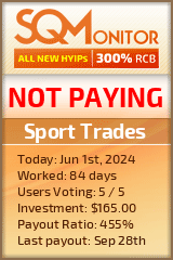 Sport Trades HYIP Status Button