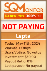 Lepta HYIP Status Button