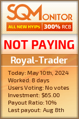 Royal-Trader HYIP Status Button