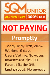 Promptly HYIP Status Button