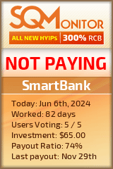 SmartBank HYIP Status Button