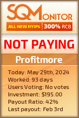 Profitmore HYIP Status Button