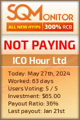 ICO Hour Ltd HYIP Status Button