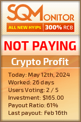 Crypto Profit HYIP Status Button