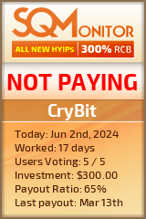 CryBit HYIP Status Button