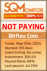 Bitflex Coin HYIP Status Button