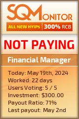 Financial Manager HYIP Status Button