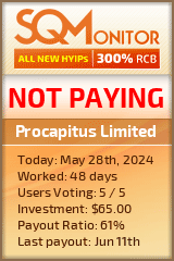 Procapitus Limited HYIP Status Button