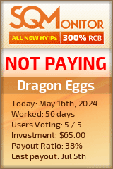Dragon Eggs HYIP Status Button