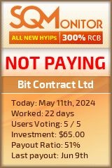 Bit Contract Ltd HYIP Status Button