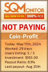 Coin-Profit HYIP Status Button