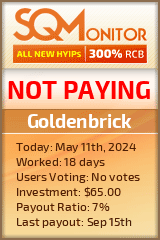 Goldenbrick HYIP Status Button
