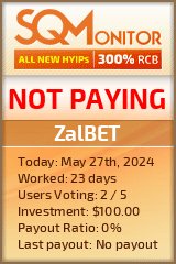 ZalBET HYIP Status Button
