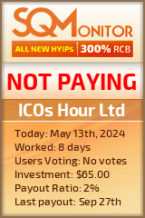 ICOs Hour Ltd HYIP Status Button