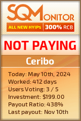 Ceribo HYIP Status Button