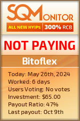 Bitoflex HYIP Status Button