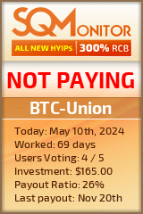 BTC-Union HYIP Status Button
