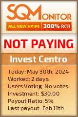Invest Centro HYIP Status Button