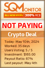 Crypto Deal HYIP Status Button