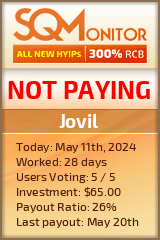 Jovil HYIP Status Button