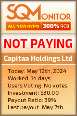 Capitaa Holdings Ltd HYIP Status Button