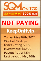KeepOnHyip HYIP Status Button