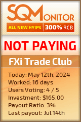 FXi Trade Club HYIP Status Button